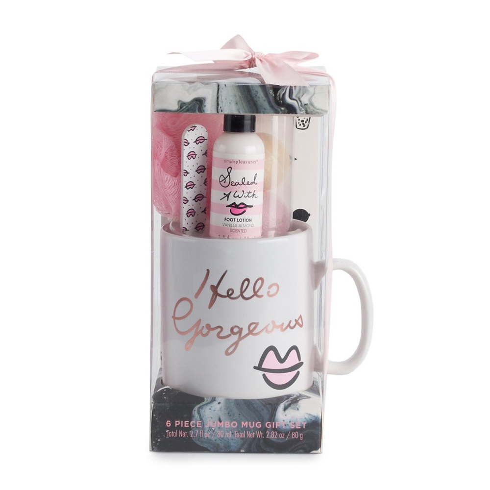Simple Pleasures Ceramic Mug Bath Gift Set